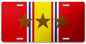 Custom military Ribbon License Plates