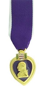 Purple Heart Miniature Military Medal