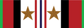 Afghanistan Campaign Military Ribbon wirh 2 Bronze Stars
