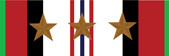 Afghanistan Campaign Military Ribbon with 3 Bronze Stars