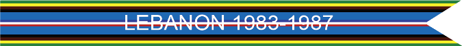 LEBANON 1983-1987 US AIR FORCE CAMPAIGN STREAMER LEBANON 1983-1987 US AIR FORCE CAMPAIGN STREAMER