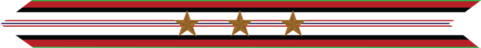 United States Marine Corps Afghanistan Campaign Streamer with 3 bronze stars 