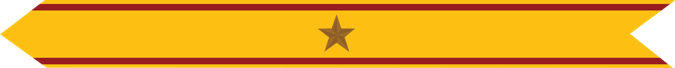 United States Marine Corps China Service Campaign Streamer with 1 bronze star 