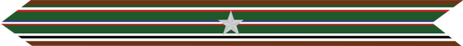 United States Marine Corps European-African-Middle Eastern Campaign Streamer with 1 silver star United States Marine Corps European-African-Middle Eastern Campaign Streamer with 1 silver star