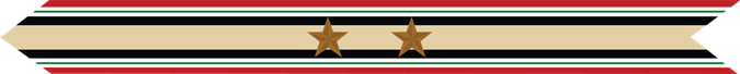 United States Marine Corps Iraq Campaign Streamer with 2 bronze stars