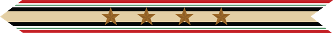 United States Marine Corps Iraq Campaign Streamer with 4 bronze stars United States Marine Corps Iraq Campaign Streamer with 4 bronze stars