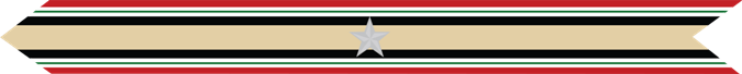 United States Marine Corps Iraq Campaign Streamer with 1 silver star