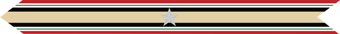 United States Marine Corps Iraq Campaign Streamer with 1 silver star United States Marine Corps Iraq Campaign Streamer with 1 silver star