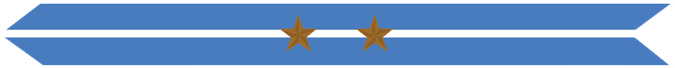 United States Marine Corps Korean Service Campaign Streamer with 2 bronze stars