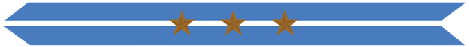 United States Marine Corps Korean Service Campaign Streamer with 3 bronze stars