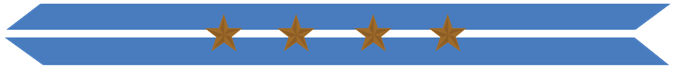 United States Marine Corps Korean Service Campaign Streamer with 4 bronze stars