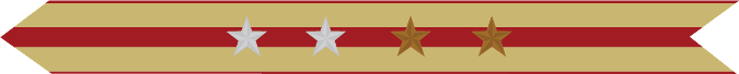 United States Marine Corps Expeditionary Campaign Streamer with 2 silver stars & 2 bronze stars United States Marine Corps Expeditionary Campaign Streamer with 2 silver stars & 2 bronze stars
