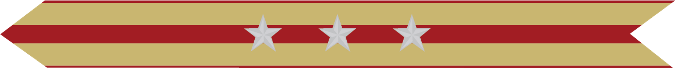 United States Marine Corps Expeditionary Campaign Streamer with 3 silver stars 