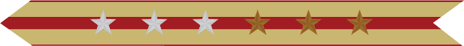 United States Marine Corps Expeditionary Campaign Streamer with 3 silver stars & 3 bronze stars United States Marine Corps Expeditionary Campaign Streamer with 3 silver stars & 3 bronze stars