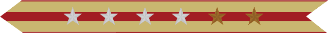 United States Marine Corps Expeditionary Campaign Streamer with 4 silver stars & 2 bronze stars United States Marine Corps Expeditionary Campaign Streamer with 4 silver stars & 2 bronze stars