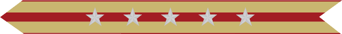 United States Marine Corps Expeditionary Campaign Streamer with 5 silver stars United States Marine Corps Expeditionary Campaign Streamer with 5 silver stars