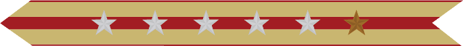 United States Marine Corps Expeditionary Campaign Streamer with 5 silver stars & 1 bronze star