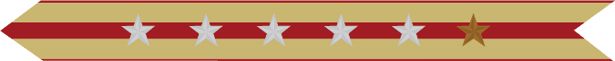 United States Marine Corps Expeditionary Campaign Streamer with 5 silver stars & 1 bronze star United States Marine Corps Expeditionary Campaign Streamer with 5 silver stars & 1 bronze star