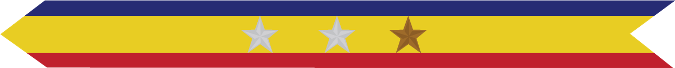 United States Marine Corps Presidential Unit Citation with 2 silver stars & 1 bronze star