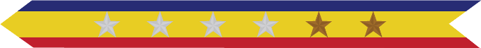 United States Marine Corps Presidential Unit Citation with 4 silver stars & 2 bronze stars