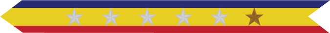 United States Marine Corps Presidential Unit Citation with 5 silver stars & 1 bronze star