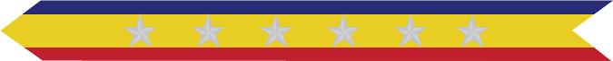 United States Marine Corps Presidential Unit Citation with 6 silver stars