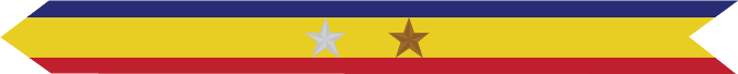 United States Marine Corps Presidential Unit Citation with 1 silver star & 1 bronze star