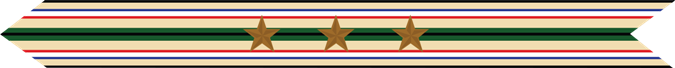 United States Marine Corps Southwest Asia Service Campaign Streamer with 3 bronze stars