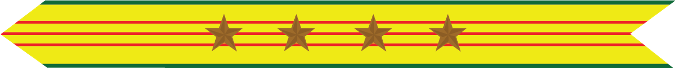 United States Marine Corps Vietnam Service Campaign Streamer with 4 bronze stars