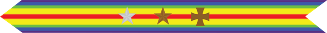 United States Marine Corps World War I Victory Campaign Streamer with 1 silver star & 1 bronze star & United States Marine Corps World War I Victory Campaign Streamer with 1 silver star & 1 bronze star &
1 maltese cross