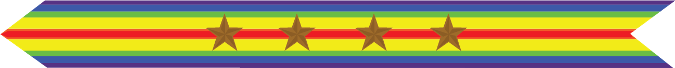 United States Marine Corps World War I Victory Campaign Streamer with 4 bronze stars United States Marine Corps World War I Victory Campaign Streamer with 4 bronze stars
