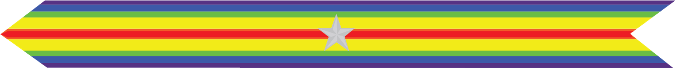 United States Marine Corps World War I Victory Campaign Streamer with 1 silver star United States Marine Corps World War I Victory Campaign Streamer with 1 silver star