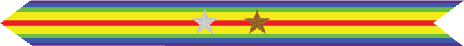 United States Marine Corps World War I Victory Campaign Streamer with 1 silver star & 1 bronze star United States Marine Corps World War I Victory Campaign Streamer with 1 silver star & 1 bronze star