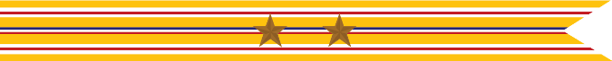 United States Navy Asiatic-Pacific Campaign Streamer with 2 Bronze Stars