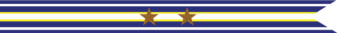 United States Navy Barbary Wars Campaign Streamer With 2 Bronze Stars