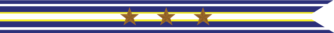 United States Navy Barbary Wars Campaign Streamer With 3 Bronze Stars