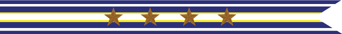 United States Navy Barbary Wars Campaign Streamer With 4 Bronze Stars