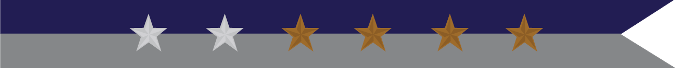 United States Navy Civil War Campaign Streamer With 2 Silver Stars & 4 Bronze Stars