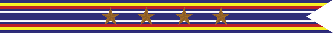 United States Navy Global War on Terrorism Service Campaign Streamer With 4 Bronze Stars