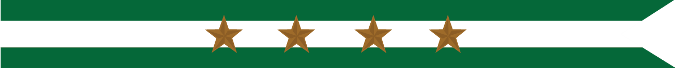 United States Navy Mexican War Campaign Streamer with 4 Bronze Stars