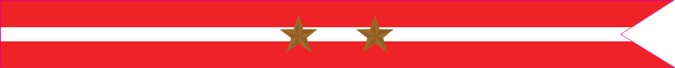 United States Navy Revolutionary War Campaign Streamer with 2 Bronze Stars United States Navy Revolutionary War Campaign Streamer with 2 Bronze Stars