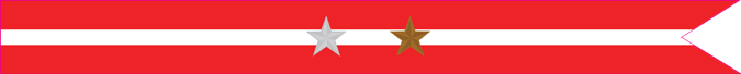 United States Navy Revolutionary War Campaign Streamer with 1 Silver Star & 1 Bronze Star