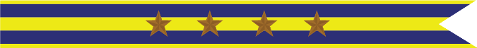 United States Navy Spanish American War Campaign Streamer With 4 Bronze Stars