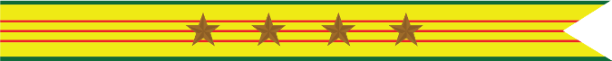 United States Navy Vietnam Service Campaign Streamer With 4 Bronze Stars