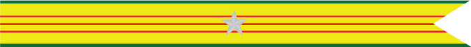 United States Navy Vietnam Service Campaign Streamer With 1 Silver Star
