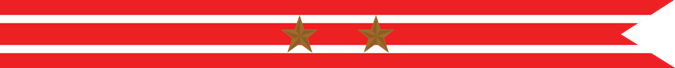 United States Navy War of 1812 Campaign Streamer with 2 Bronze Stars